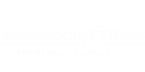 The image is a logo for Bridlewood Trails Retirement Community.